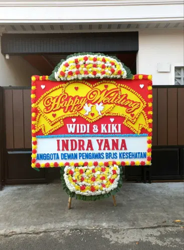 Papan Bunga Pernikahan lamper lor